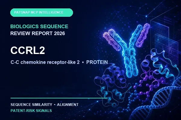 CCRL2 Biologics Sequence Review Report 2026: C-C chemokine receptor-like 2 Similarity and Patent-Risk Signals