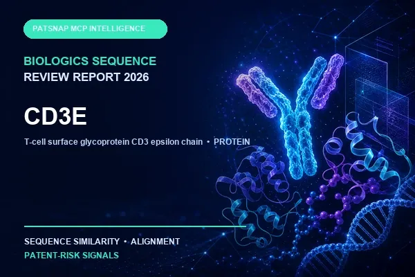 CD3E Biologics Sequence Review Report 2026: T-cell surface glycoprotein CD3 epsilon chain Similarity and Patent-Risk Signals