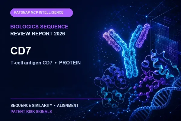 CD7 Biologics Sequence Review Report 2026: T-cell antigen CD7 Similarity and Patent-Risk Signals