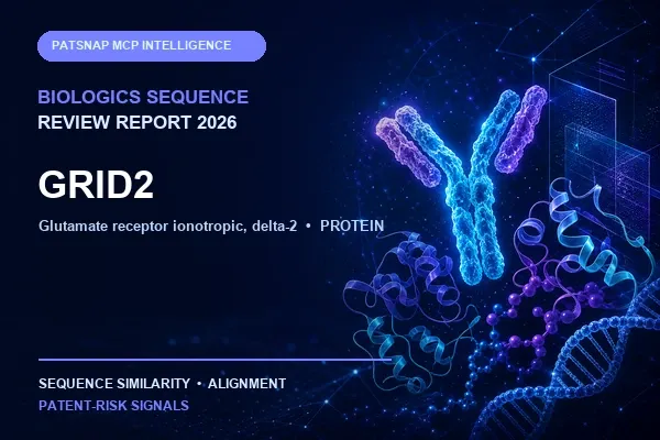 GRID2 Biologics Sequence Review Report 2026: Glutamate receptor ionotropic, delta-2 Similarity and Patent-Risk Signals