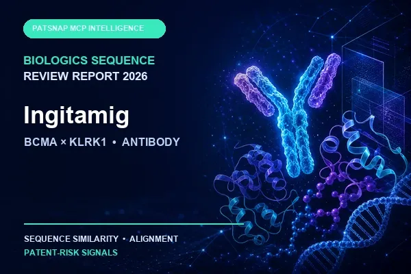 Ingitamig Biologics Sequence Review Report 2026: BCMA × KLRK1 Similarity and Patent-Risk Signals