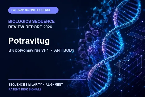 Potravitug Biologics Sequence Review Report 2026: BK polyomavirus VP1 Similarity and Patent-Risk Signals